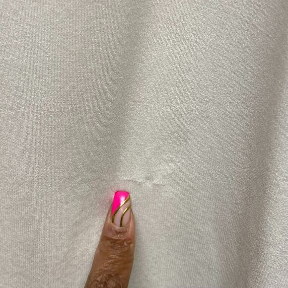 Eileen Fisher Beige Silk Piped Trim Short Sleeve Boat Neck Pullover Top XL $148 - Picture 6 of 10